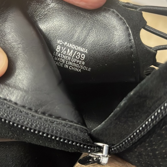 VINCE CAMITO - Suede Exposed Ankle Booties - Picture 10 of 11